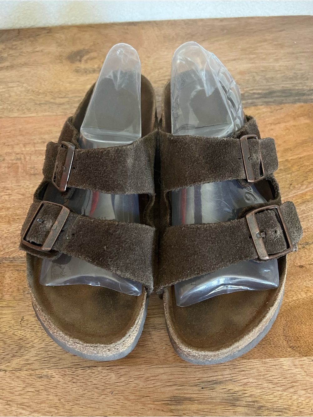 Birkenstock Arizona Suede Mocha Sandal Size 40 L9-9.5 M 7-7.5.